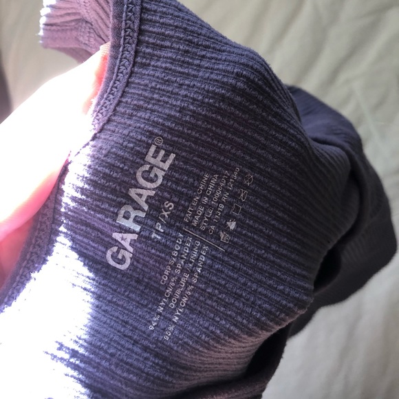 Garage Cropped Ribbed Tank - Picture 3 of 3